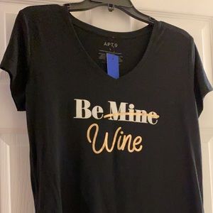 Apt 9 Size L Wine Vneck NWT